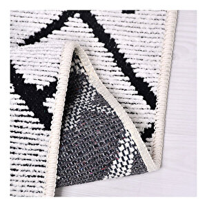 Crea Rain Çizgili Beyaz Kilim 67328