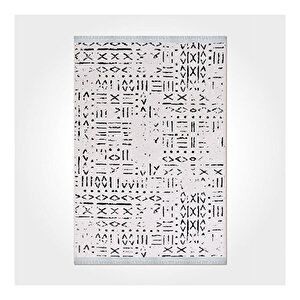 Crea Vena İskandinav Beyaz Kilim 68018 80x300 cm