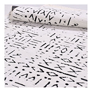 Crea Vena İskandinav Beyaz Kilim 68018 160x230 cm