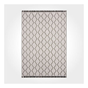 Crea Nepal Geometrik Desen Gri Bukle Halı  69963 200x290 cm