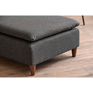 Lungo Modüler Daybed - Keten Koyu Gri