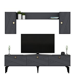 Touch Tv Ünitesi 180cm Lazer Desenli Antrasit