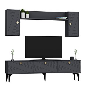 Touch Tv Ünitesi 180cm Lazer Desenli Antrasit