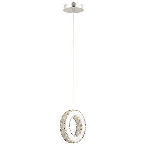 Akanay Tekli Krom Ledli 3 Renkli Sarkıt Kristalli Taşlı Modern Tasarım Led Kristal Top Salon Avize