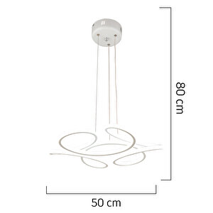 Aldo Beyaz Sarkıt 140 Watt Sarkıt 3 Renkli Ledli Modern Mutfak Banyo Led Salon Sarkıt Avize