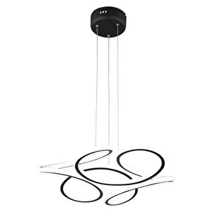 Aldo Siyah Sarkıt 140 Watt Sarkıt 3 Renkli Ledli Modern Mutfak Banyo Led Salon Sarkıt Avize