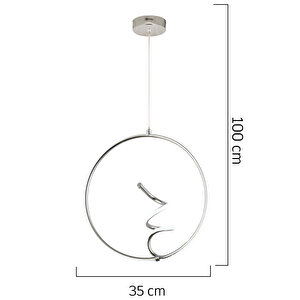 Framo Beyaz Sarkıt 56 Watt Sarkıt 3 Renkli Ledli Modern Mutfak Banyo Led Salon Sarkıt Avize