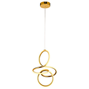 Lucetta Gold Sarkıt 48 Watt Sarkıt 3 Renkli Ledli Modern Mutfak Banyo Led Salon Sarkıt Avize