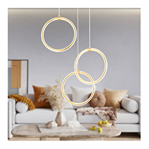 Ruscello 3lü Gold 102 Watt Led Avize