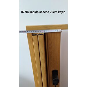 Akordiyon Kapi Camli 12 Mm Pvc 86x215