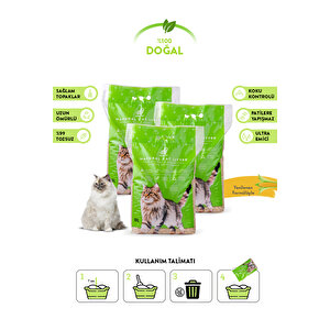 Mısır Koçanından Doğal Topaklanan Tozsuz Kedi Kumu 10lt