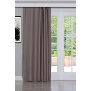 Blackout Fon Perde Metalik Gri Karartma Özellikli 150x260 cm