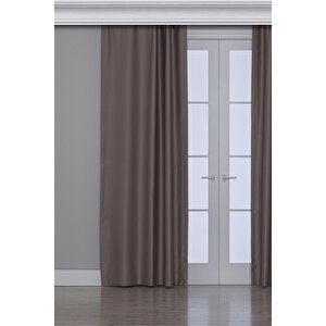 Blackout Fon Perde Metalik Gri Karartma Özellikli 150x260 cm