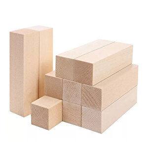 (1x1 Cm X 10 Cm 1 Adet) Ihlamur Çıta Kereste Tahta Linden Timber Taslak 10 cm