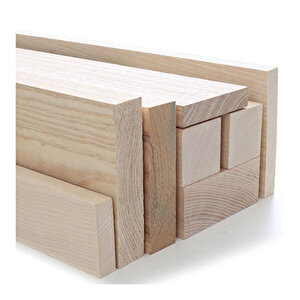 (1,5x1,5 Cm X 50 Cm 1 Adet) Dişbudak Kereste Çıta Tahta Ash Timber Taslak 50 cm