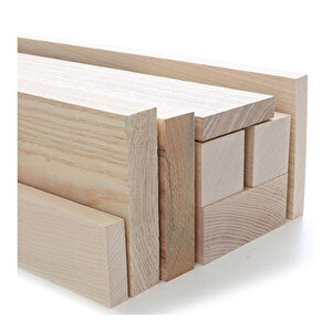 (6x8 Cm X 175 Cm 1 Adet) Dişbudak Kereste Çıta Tahta Ash Timber Taslak 175 cm