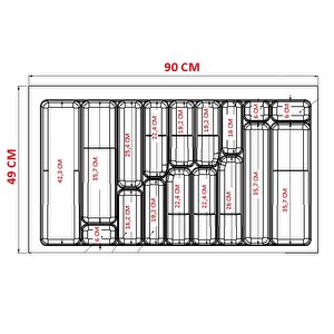 Netaks çekmece Içi Kaşiklik 90*49 Cm