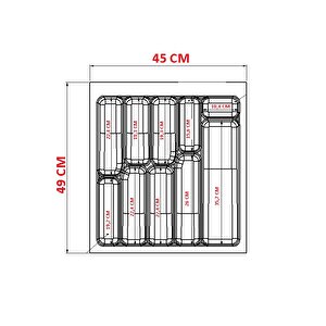 Netaks çekmece Içi Kaşiklik 45*49 Cm
