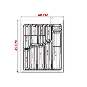 Netaks çekmece Içi Kaşiklik 40*49 Cm