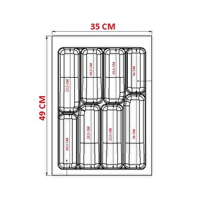 Netaks çekmece Içi Kaşiklik 35*49 Cm
