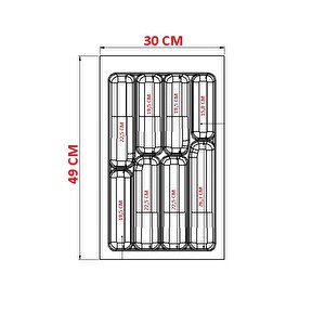 Netaks çekmece Içi Kaşiklik 30*49