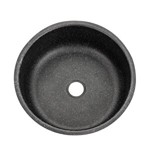 Tezgah Altı Siyah Eviye Granit Desenli Paslanmaz Çelik 38cm