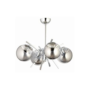 Şeffaf Modern Avize E27 48w 47cm Metal Krom Dorbien-fz-7392-4k