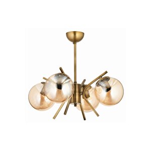 Şeffaf Modern Avize E27 48w 47cm Metal Eskitme Dorbien-fz-7392-4e
