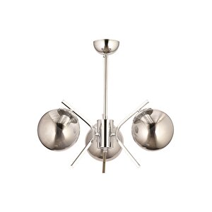 Şeffaf Modern Avize E27 36w 47cm Metal Krom Dorbien-fz-7392-3k