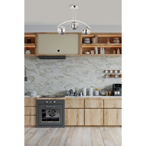 Küre Modern Avize E27 36w 60cm Metal Krom Dorbien-fz-7391-3k