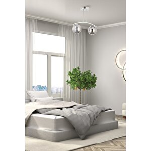Küre Modern Avize E27 24w 45cm Metal Krom Dorbien-fz-7391-2k