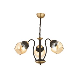 Glass Modern Avize E27 36w 50cm Metal Eskitme/siyah Dorbien-fz-7105-3bsy