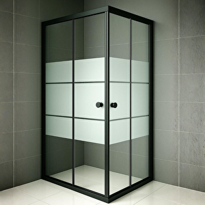 Duşakabin Kare Siyah Kumlama Box - Ölçü : 80x100 Cm 80x100 cm