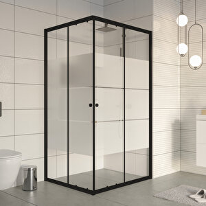 Duşakabin Kare Siyah Kumlama Box - Ölçü : 90x105 Cm 90x105 cm