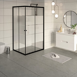 Duşakabin Kare Siyah Kumlama Box - Ölçü : 90x105 Cm 90x105 cm
