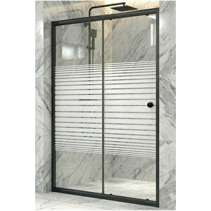 Duşakabin Ön Cephe Siyah Çizgili - Ölçü : 120 Cm 120 cm