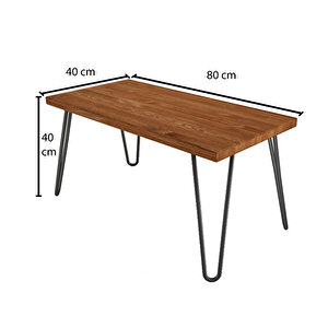 Tarz Masif Ağaç 80x40 Cm Orta Sehpa Cpt2860-80