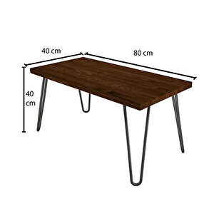 Tarz Masif Ağaç 80x40 Cm Orta Sehpa Cpt2861-80