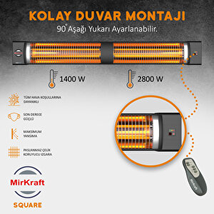 Square 2800w Kumandali 2 Kademe Isitici