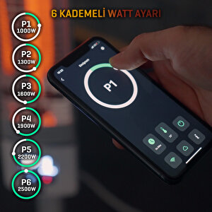 Kule Tipi Elektrikli Isıtıcı 2500 W Smart-fr Beyaz Karbon Infrared Ip55