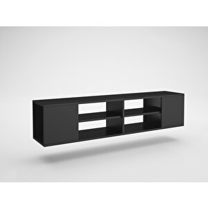 Wood'n Love Echo 150 Cm Duvara Asma Tv Ünitesi - Siyah
