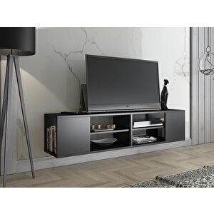 Wood'n Love Echo 150 Cm Duvara Asma Tv Ünitesi - Siyah