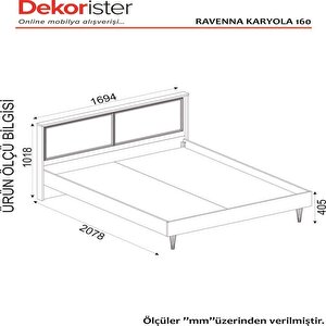 Dekorister Ravenna Çift Kişilik Karyola - 160-200