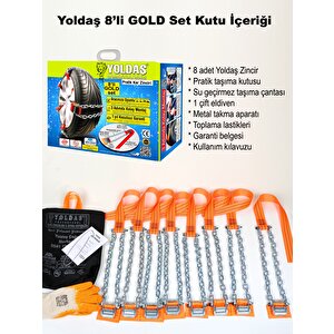 Yoldaş Kar Zincirleri 8'li GOLD set Takmatik Tip Kar Zinciri