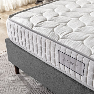 US. SLEEPING FULL ORTOPEDİK GREY YAYLI YATAK 150 X 200