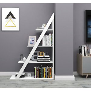 Arven 4 Raflı Kitaplık – Modern Tasarım, Beyaz Renkli Raf Ünitesi
