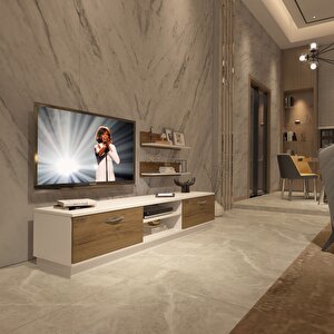 Eko 4b Mdf Dvd Tv Ünitesi Tv Sehpası Beyaz Pera