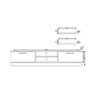 Eko 4b Mdf Dvd Tv Ünitesi Tv Sehpası