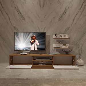 Eko 4b Mdf Dvd Tv Ünitesi Tv Sehpası Ceviz Beyaz