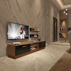 Eko 4b Mdf Dvd Tv Ünitesi Tv Sehpası Ceviz-Siyah